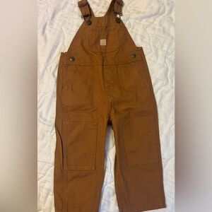 Carhartt tan canvas overalls 2T